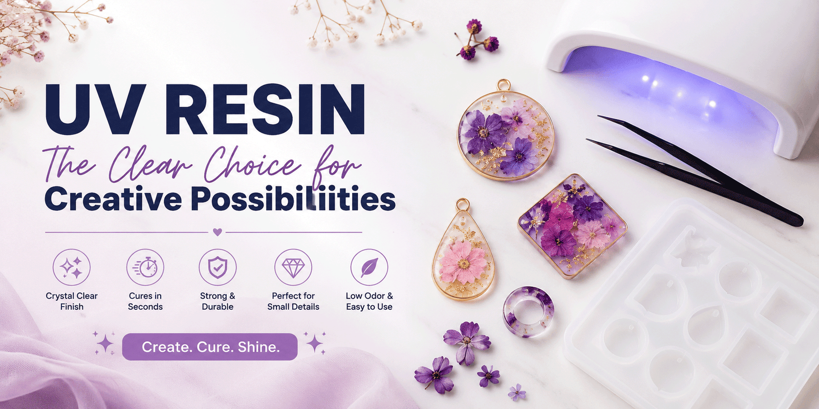 UV Resin: The Complete Guide for Beginners to Create Beautiful Resin Crafts