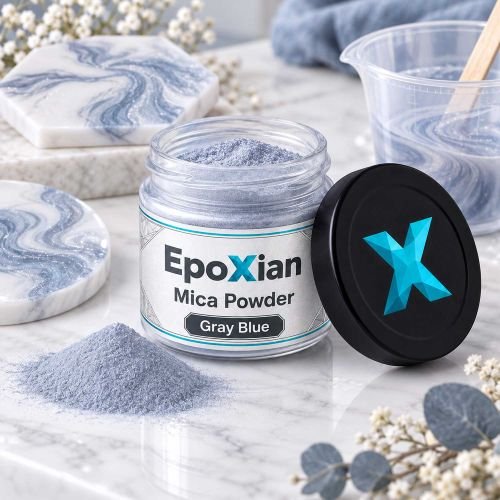Gray Blue Mica Powder For Resin Art