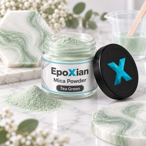 Tea Green Mica Powder For Resin Art hover