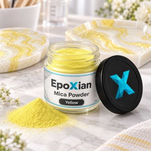 Yellow Mica Powder For Resin Art hover