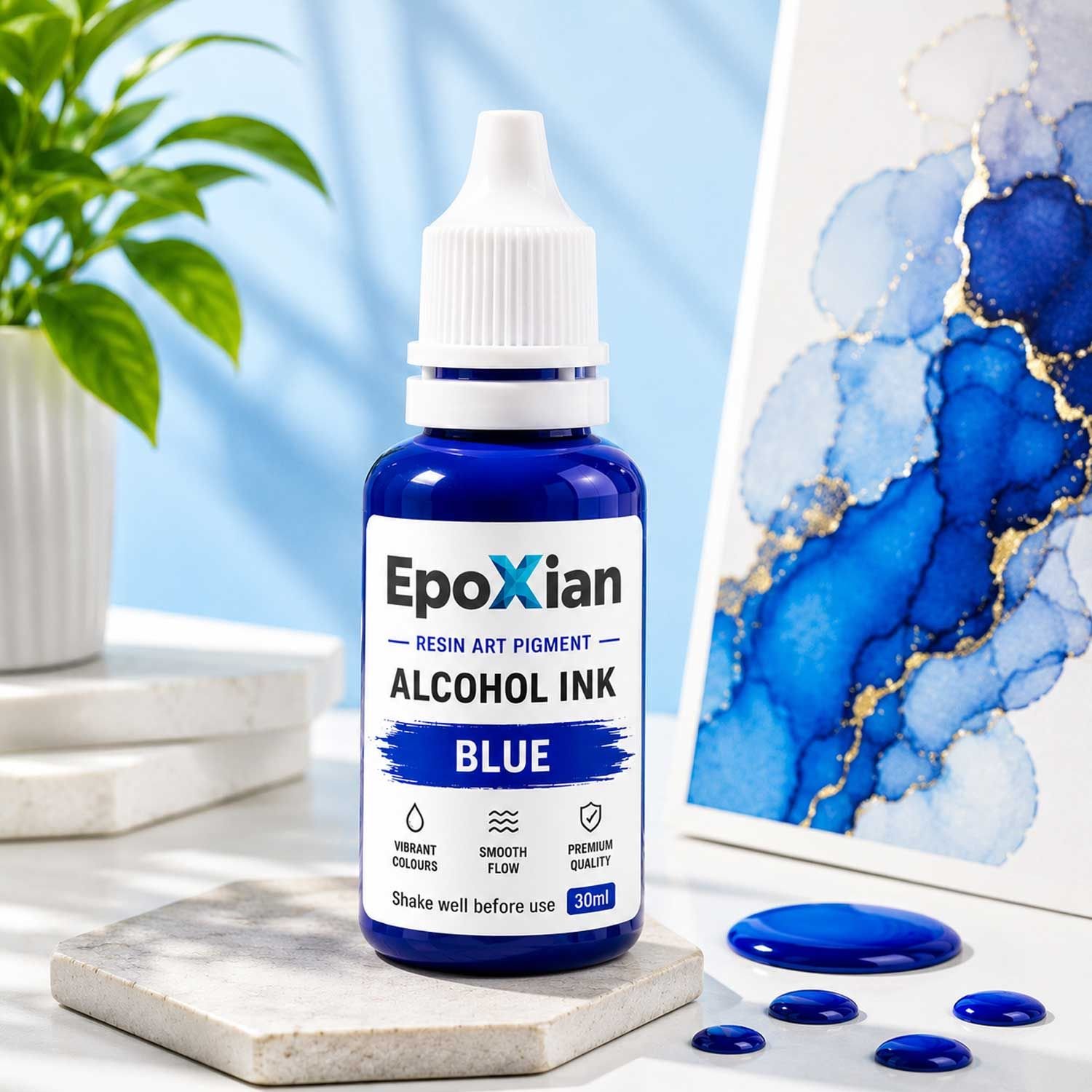 Blue Alcohol Ink For Resin