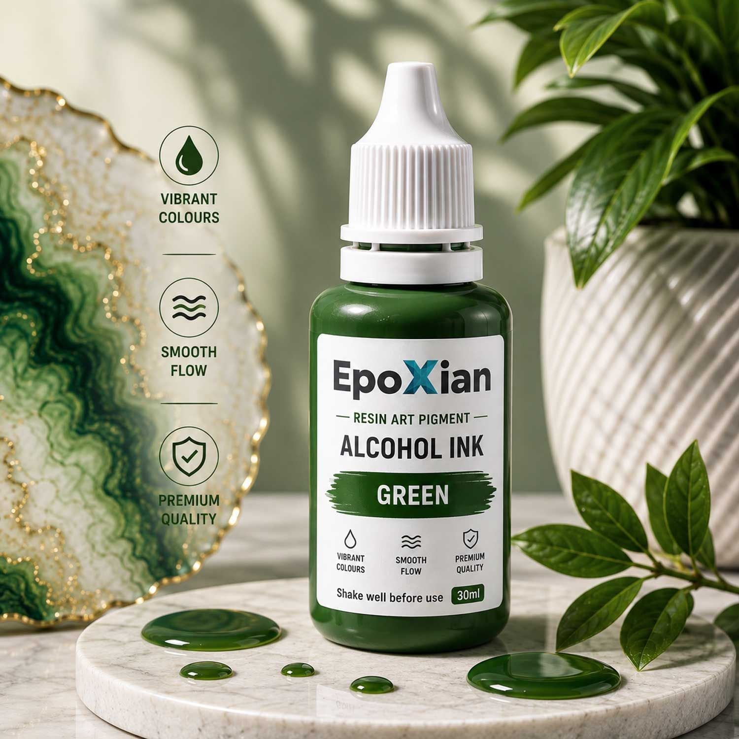 Green Alcohol Ink For Resin