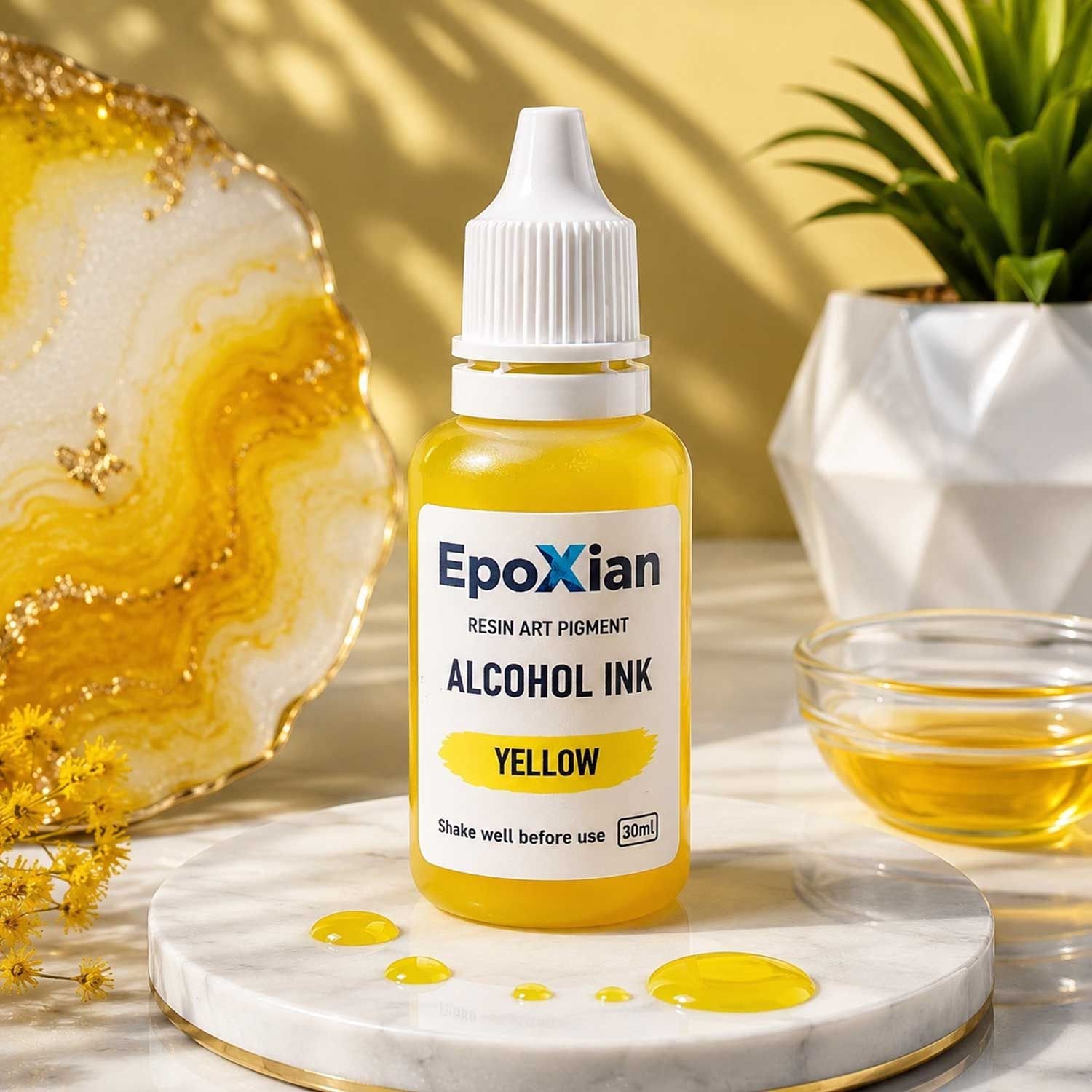 Yellow Alcohol Ink For Resin