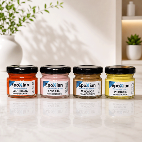 Opaque Resin Premium Pigment Set Of 4pc - Deep Orange, Rose Pink, Teakwood And Primrose