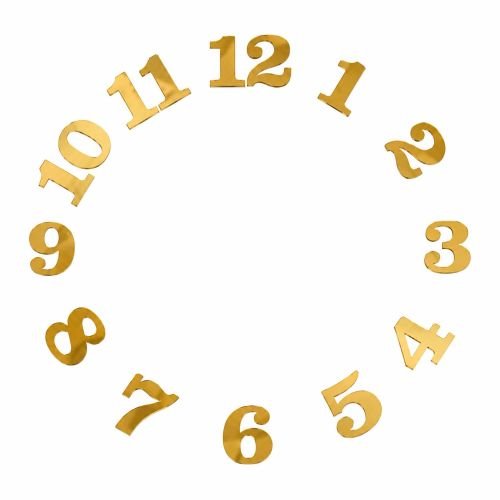Acrylic Cutting Numbers Golden For DIY Clock