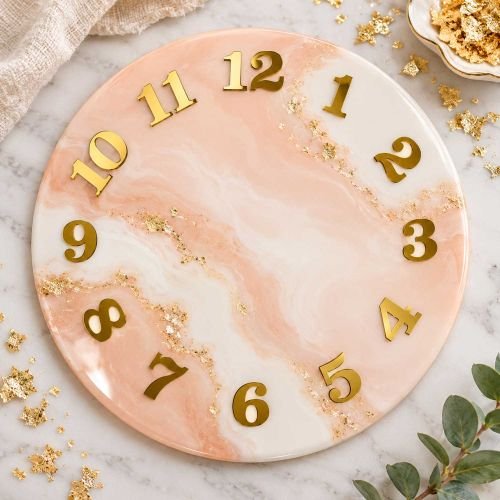 Acrylic Cutting Numbers Golden For DIY Clock hover