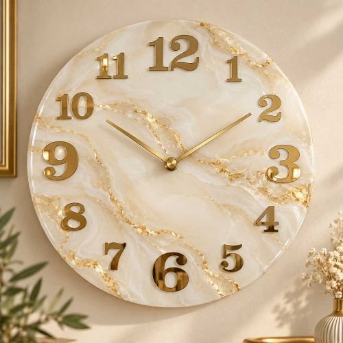Golden Acrylic Cutting Numbers For Clock hover