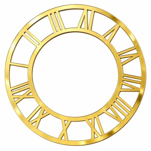 Golden Acrylic Roman Clock Ring For Resin DIY Clock