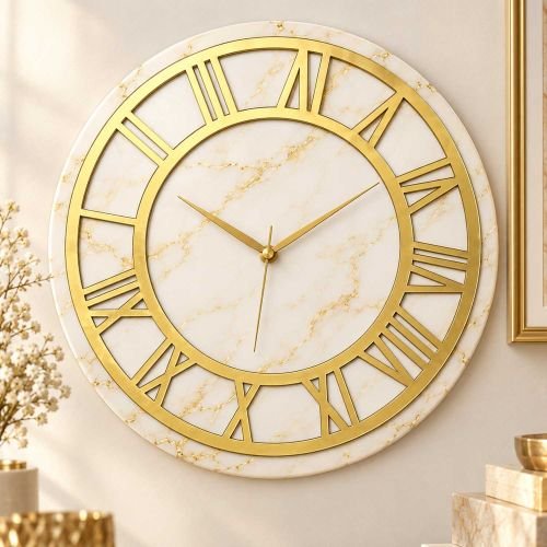 Golden Acrylic Roman Clock Ring For Resin DIY Clock hover