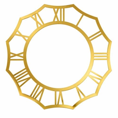 Golden Acrylic Roman Number Clock Ring Base
