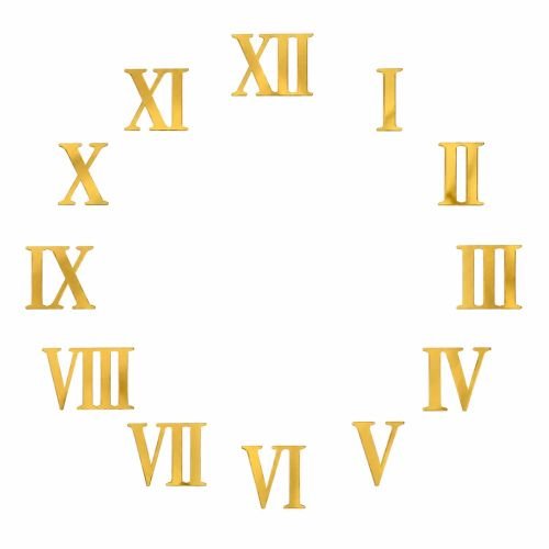 Acrylic Cutting Roman Numbers Golden For DIY Clock
