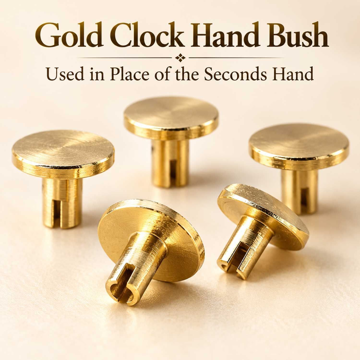 Golden Clock Metal Hand Bush 5pc