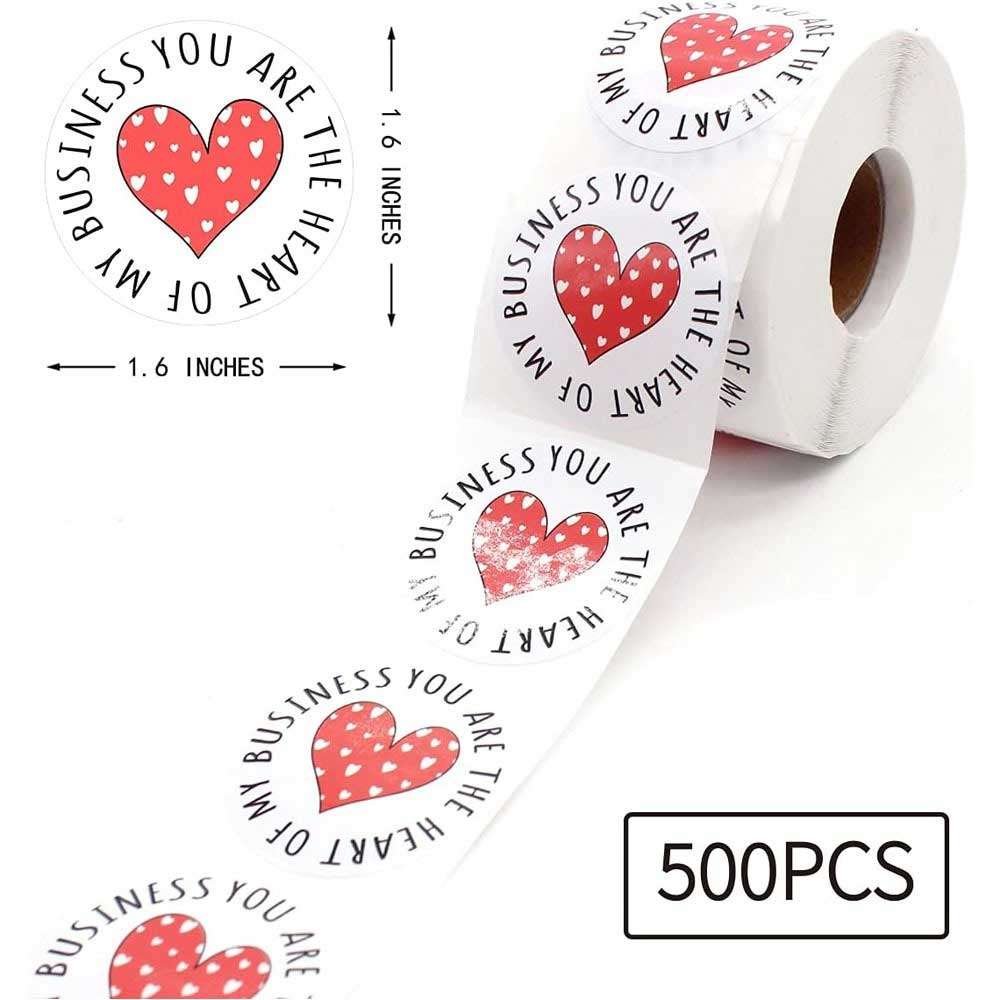 Candle Jar Sticker You Are Heart of My Business 500pcs