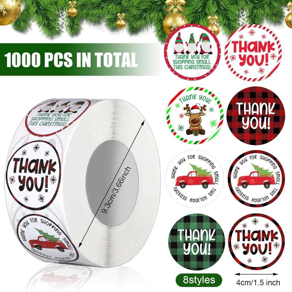 Candle Jar Thank You Sticker 1000pcs