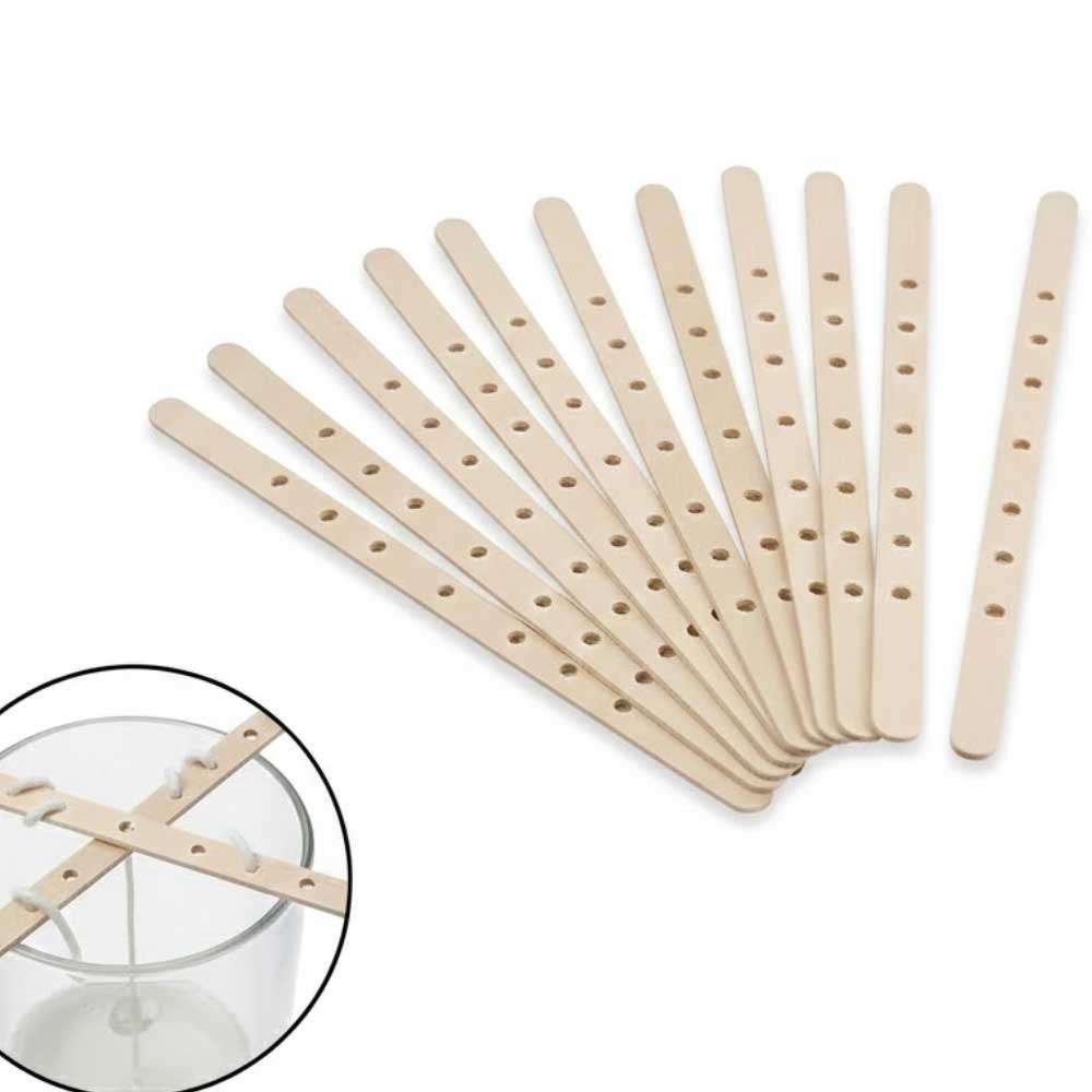 Candle Wick Holder Wooden with Multi Hole 10pc