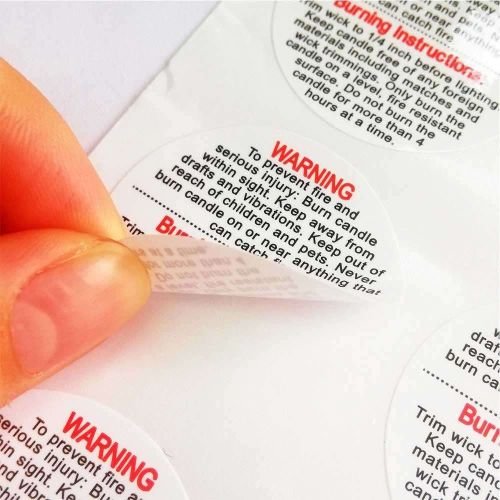 Candle Jar Warning Sticker hover