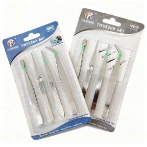 Plucker Tweezer 4pc Set