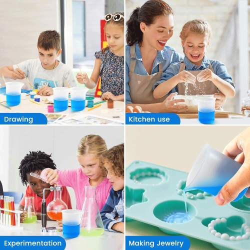 Silicone Resin Measuring Cup – 100ml Reusable Mixing Cup For Epoxy & Crafts hover