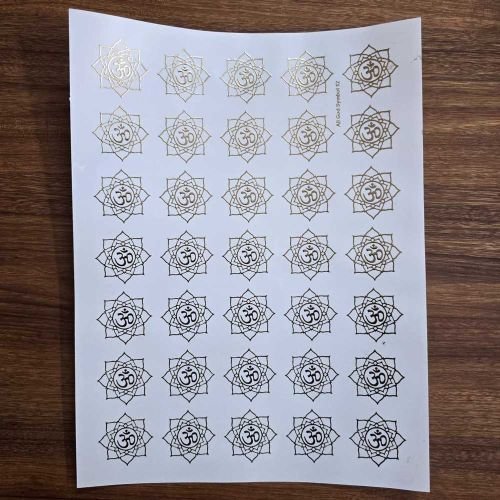 All God Symbols Embossed Insert Sticker Sheet A/4 (TR443)
