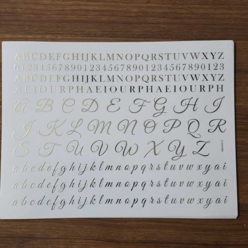 Alphabet Embosed Insert Sheet For Resin Art (A4 Size)