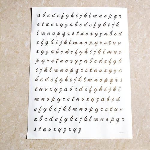 Alphabet Embosed Insert Sheet For Resin Art (A4 Size)