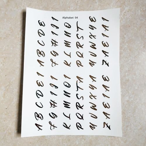 Alphabet Embosed Insert Sheet For Resin Art (A4 Size)
