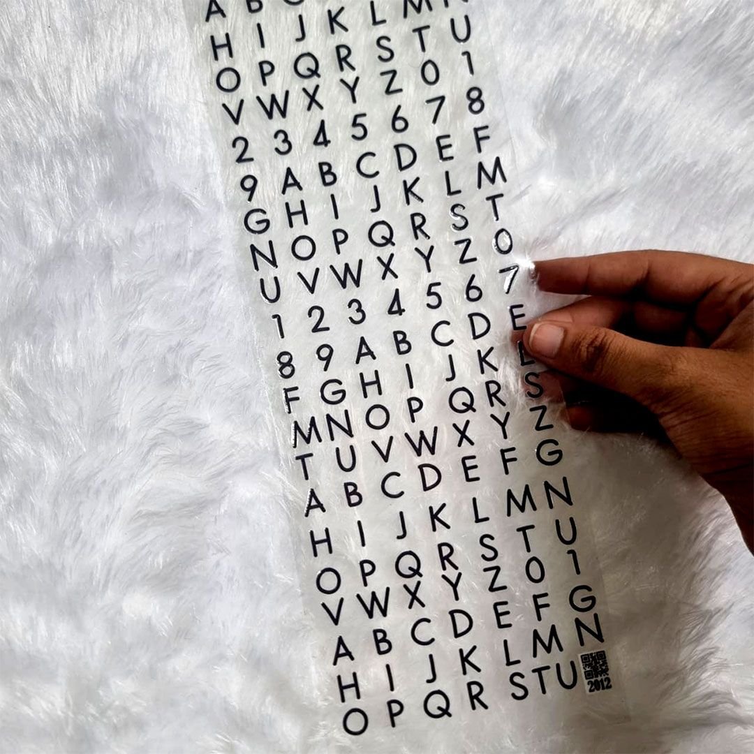 Alphabet UV DTF Resin Sticker