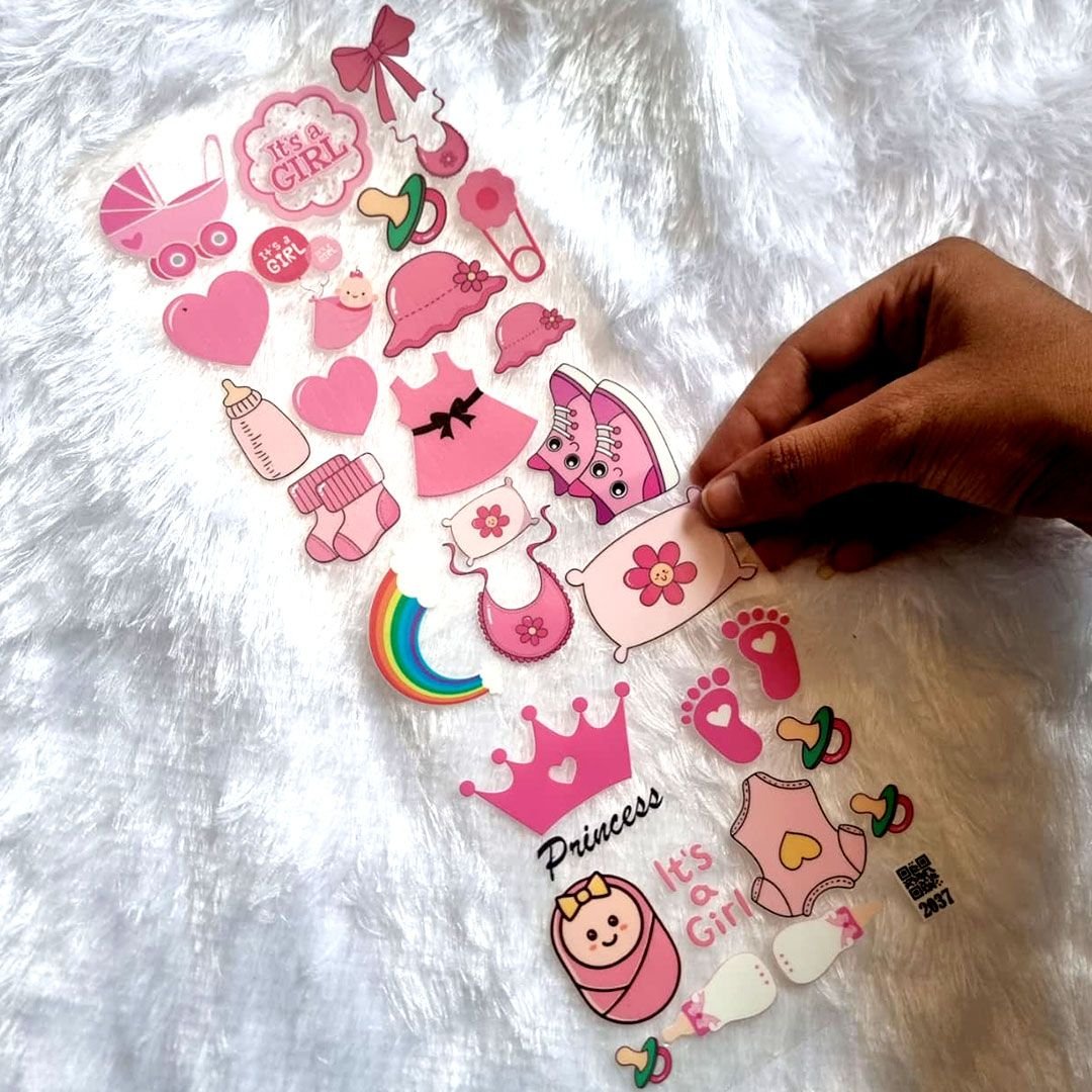 Baby Shower Girl Theme UV DTF Sheet