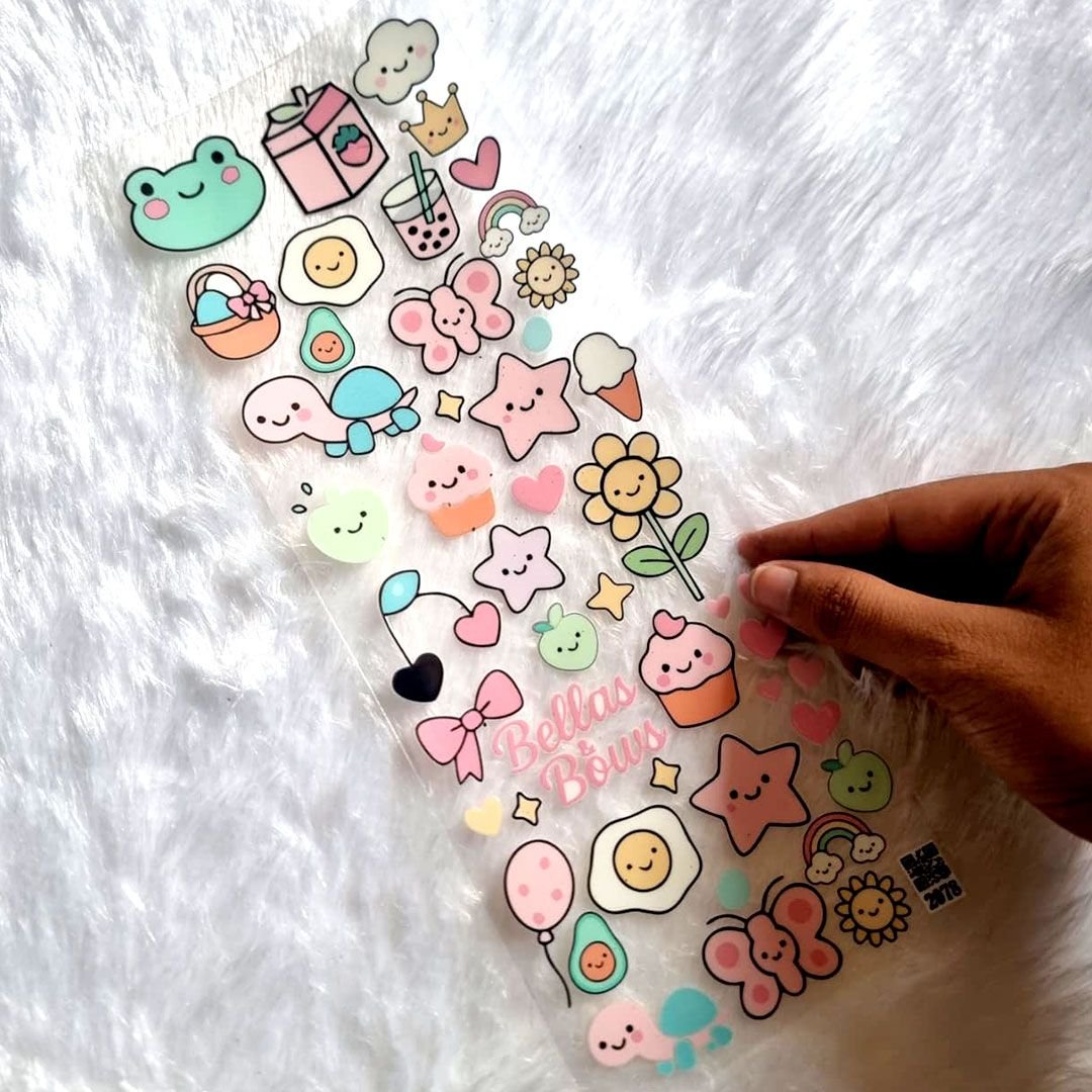 Bellas & Bows Premium Resin Art Sticker Sheet
