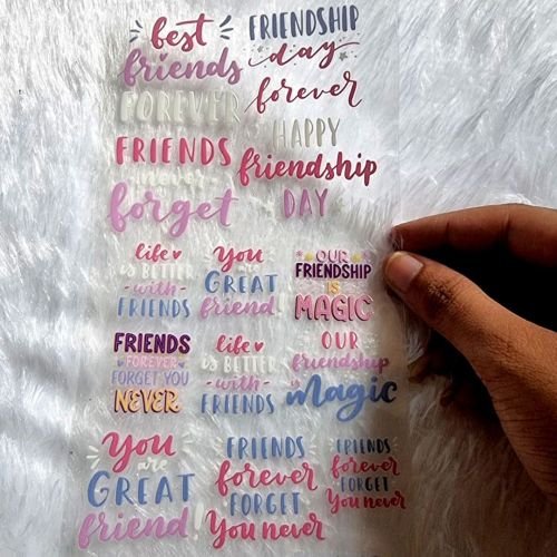 Best Friends Quote UV DTF Stickers hover