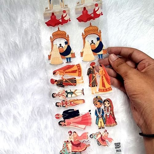 Bride & Groom Wedding UV DTF Sticker For Resin Art