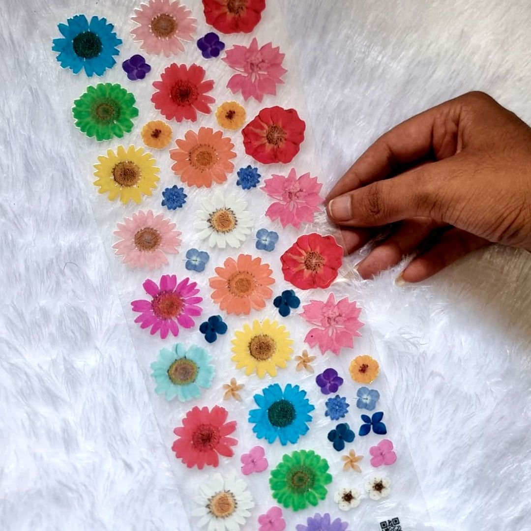 Colorful Mixed Flower UV DTF Resin Sticker
