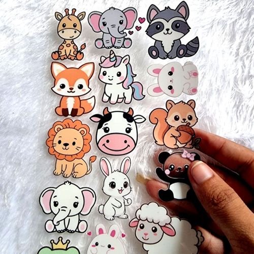 Cute Animals UV DTF Sticker For Resin Art hover