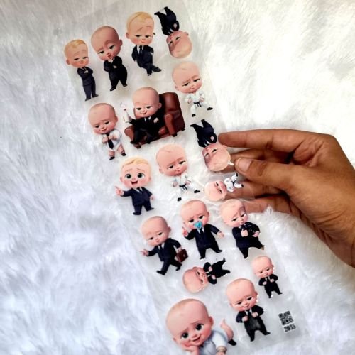 Cute Boss Baby UV DTF Transfer Sheet