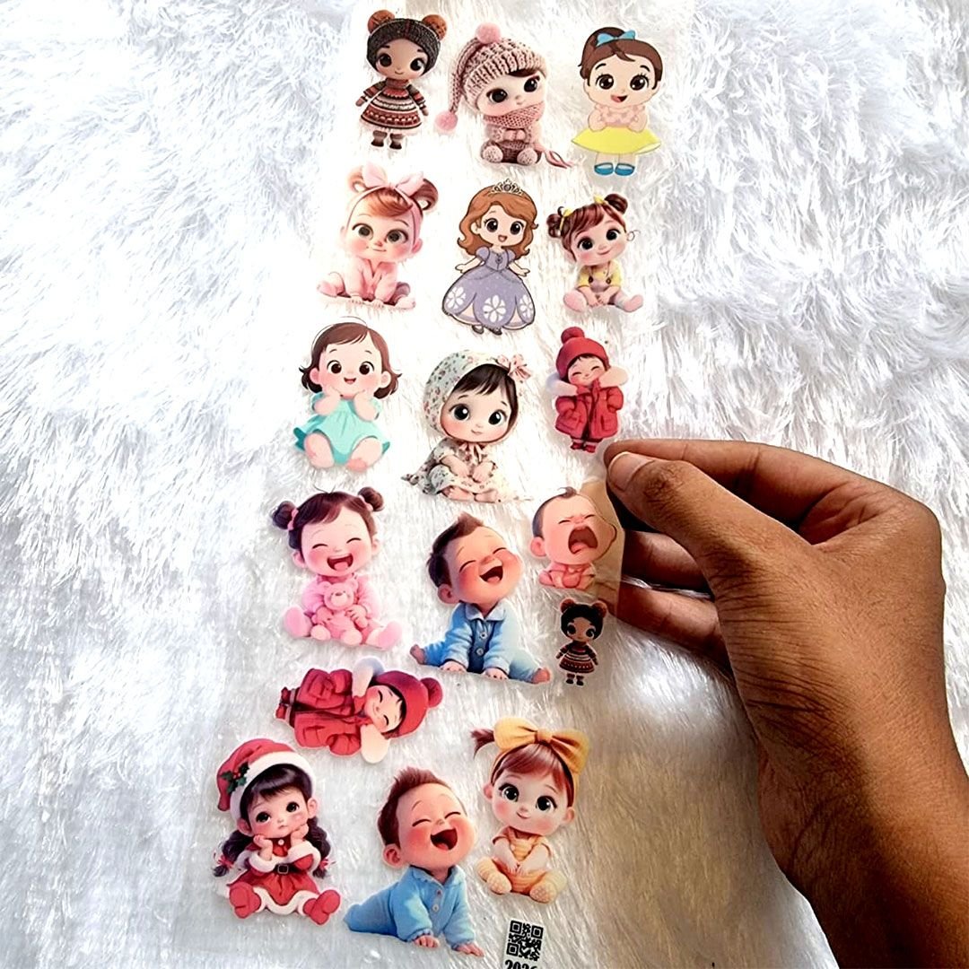 Cute Children UV DTF Transfer Sheet