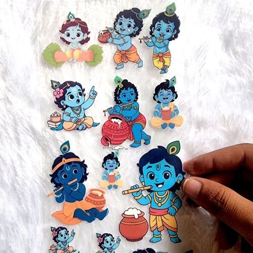 Cute Kanha UV DTF Sticker Sheet hover