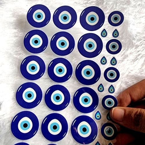 Good Luck Nazar Transparent UV DTF Stickers hover
