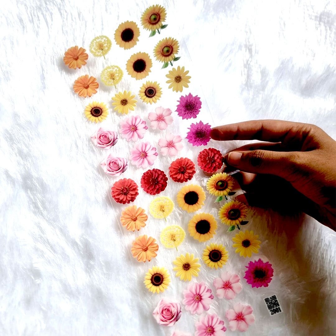 Flower Mix Uv Dtf Sticker Sheet For Resin Art