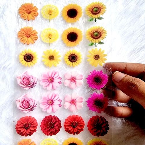 Flower Mix Uv Dtf Sticker Sheet For Resin Art hover