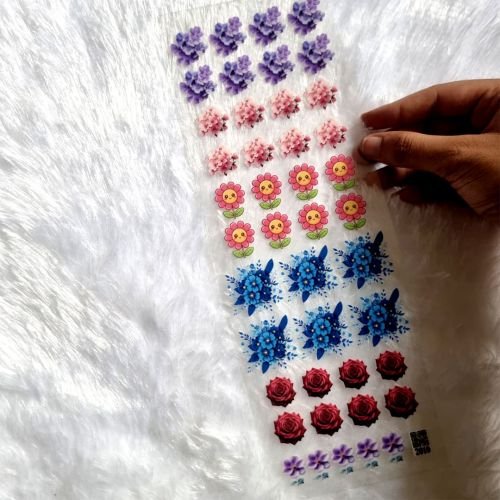 Flower UV DTF Resin Sticker