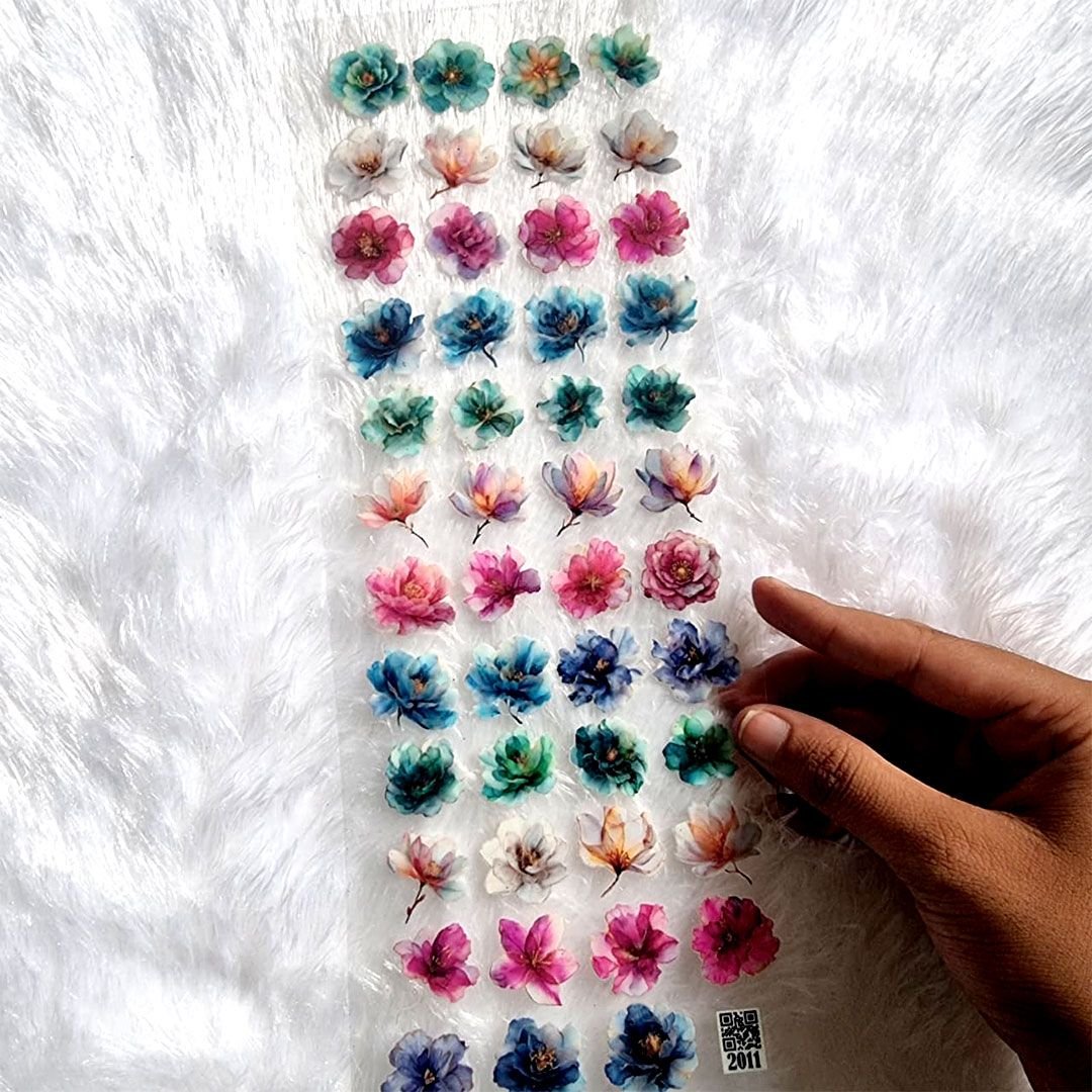 Flower UV DTF Resin Sticker