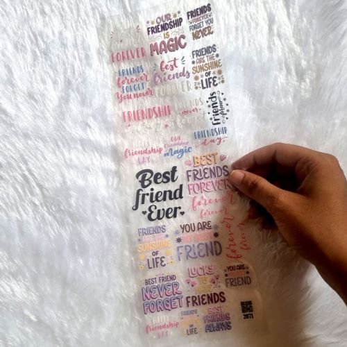 Friends Quotes UV DTF Sticker For Resin Art