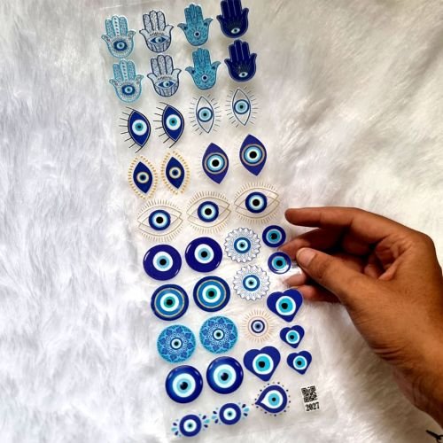 Hamsa Hand & Evil Eye UV DTF Sticker For Resin Art