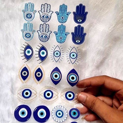 Hamsa Hand & Evil Eye UV DTF Sticker For Resin Art hover