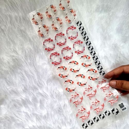 Japanese Koi Fish UV DTF Sticker For Resin Art