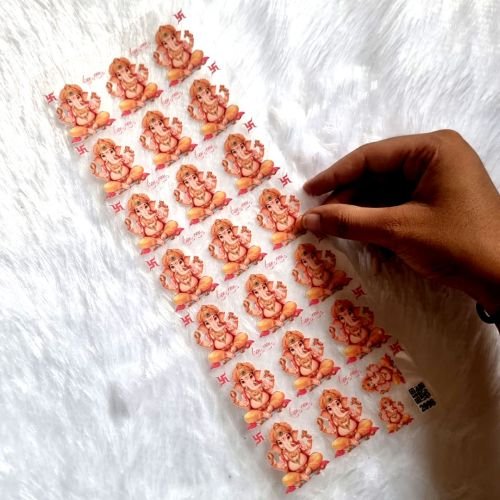 Lord Ganesh Premium UV DTF Sticker Sheet
