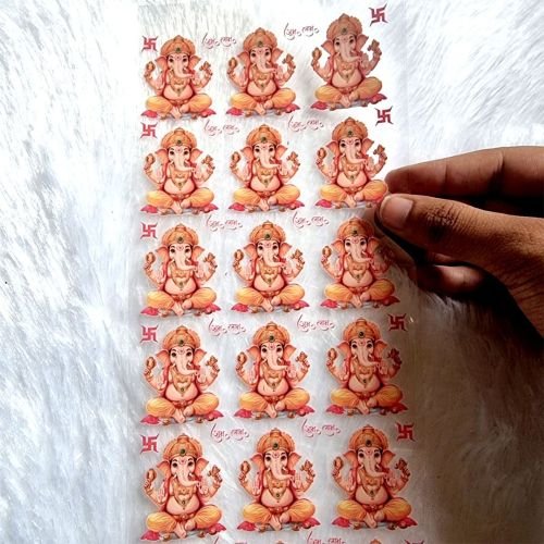 Lord Ganesh Premium UV DTF Sticker Sheet hover