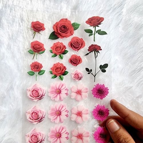 Mix Flower UV DTF Resin Sticker hover
