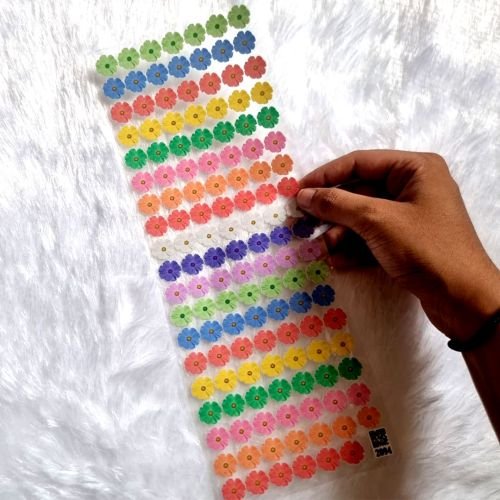 Multi-Colored Daisy Flower Stickers For Resinart