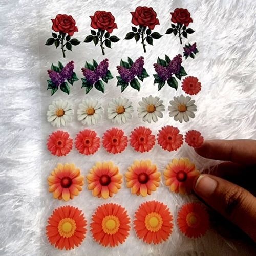 Multi-flower UV DTF Stickers For Resinart hover